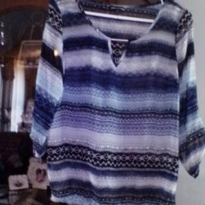 Sheer 3 quarter sleeved shirt